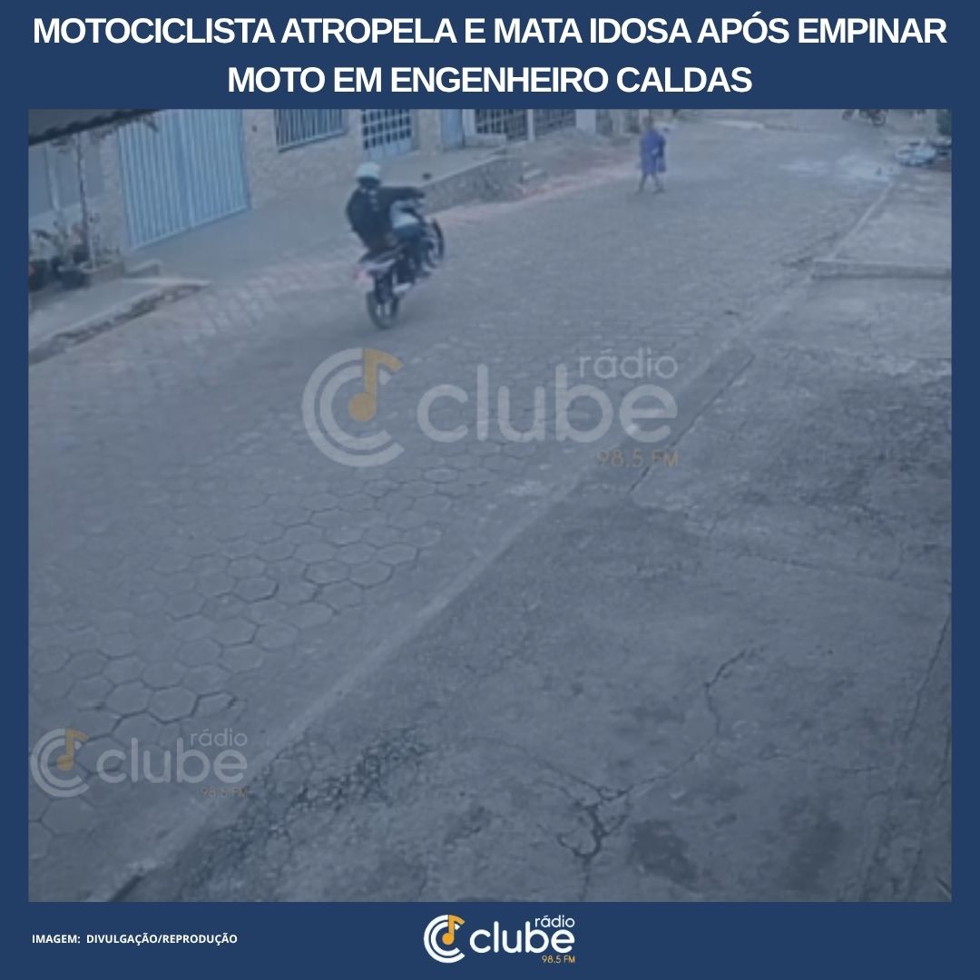 Motociclista atropela e mata idosa após empinar moto em Engenheiro Caldas