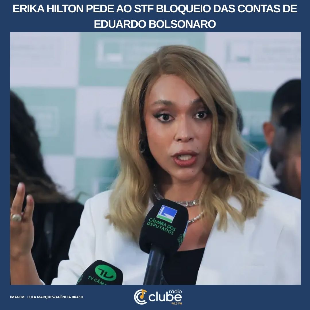 Erika Hilton pede ao STF bloqueio das contas de Eduardo Bolsonaro