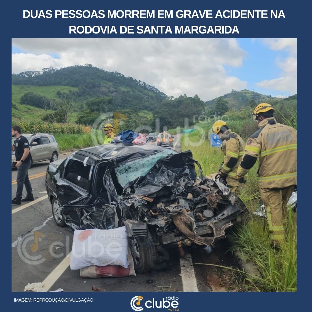 Duas pessoas morrem em grave acidente na rodovia de Santa Margarida