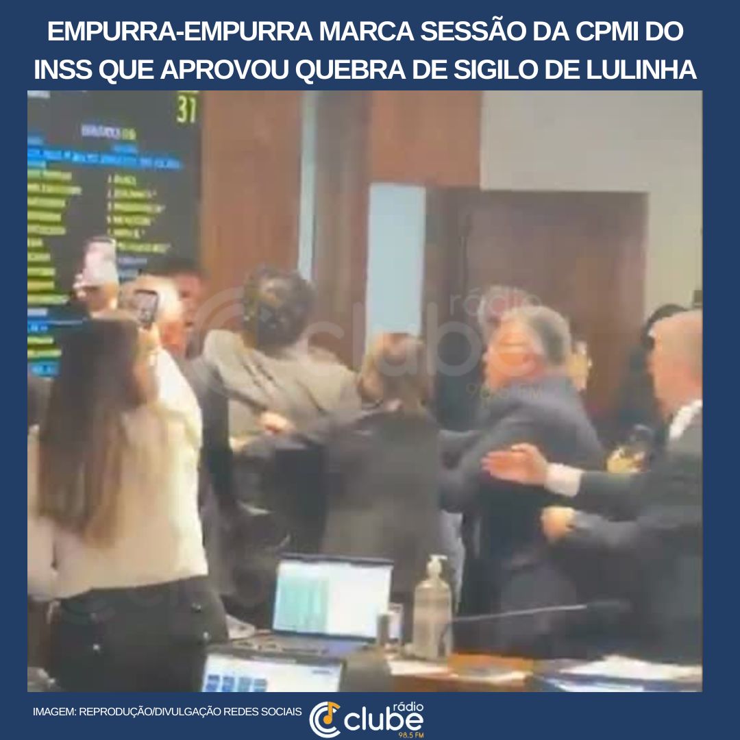 Empurra-empurra marca sessão da CPMI do INSS que aprovou quebra de sigilo de Lulinha