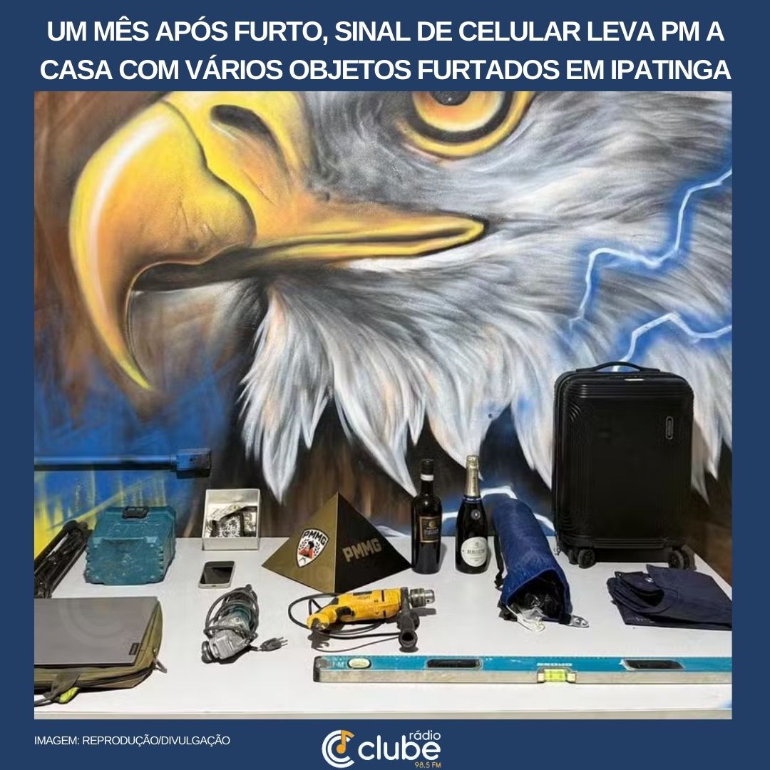 Um mês após furto, sinal de celular leva PM a casa com vários objetos furtados em Ipatinga