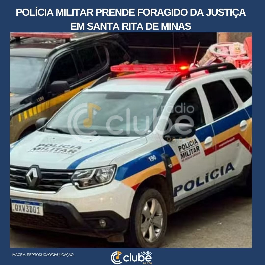 POLÍCIA MILITAR PRENDE FORAGIDO DA JUSTIÇA EM SANTA RITA DE MINAS