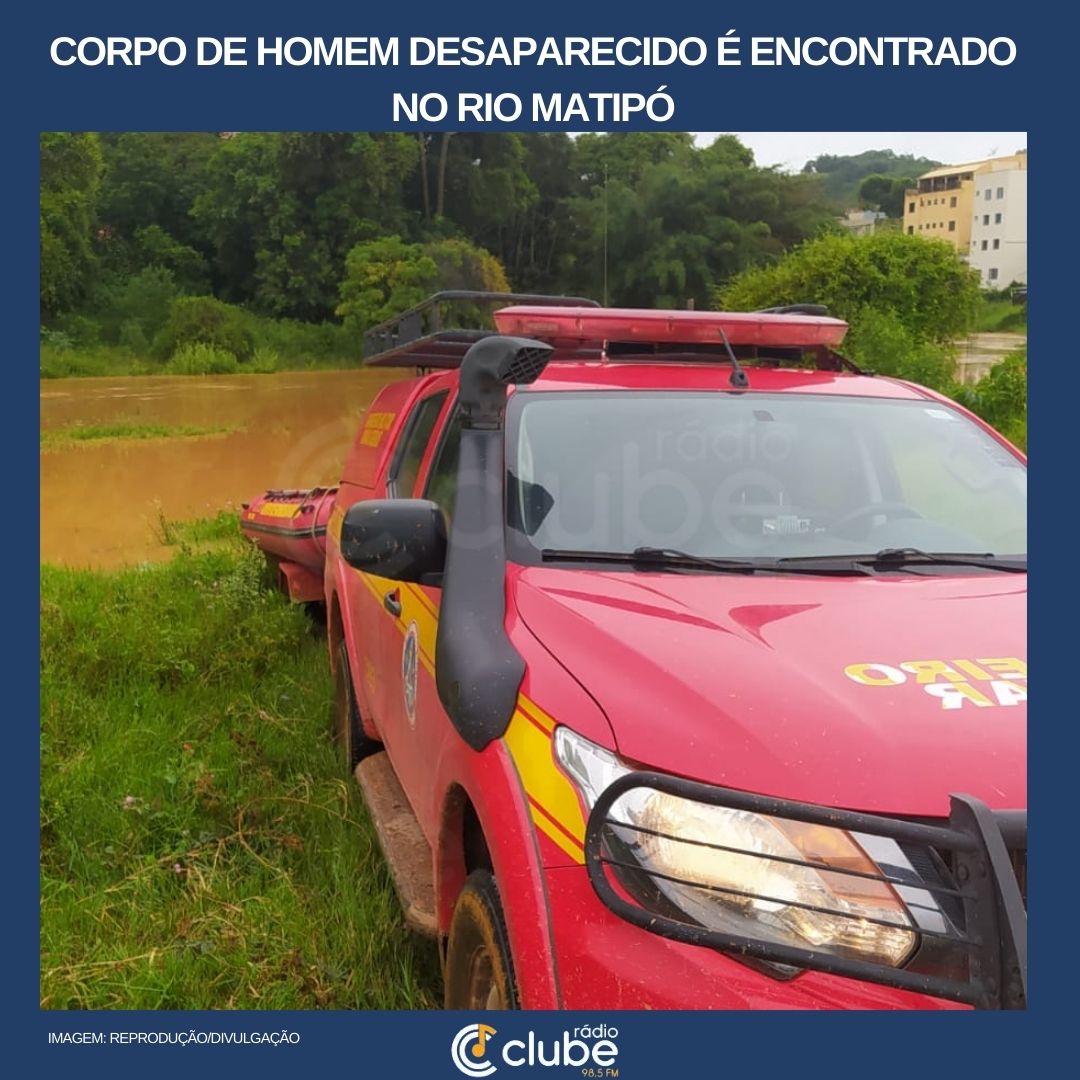 Corpo de homem desaparecido é encontrado no Rio Matipó