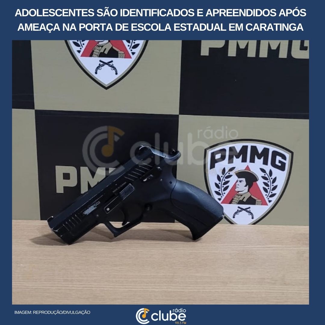 EM UMA AÇÃO RÁPIDA DA PMMG, ADOLESCENTES SÃO IDENTIFICADOS E APREENDIDOS APÓS AMEAÇA NA PORTA DE ESCOLA ESTADUAL EM CARATINGA