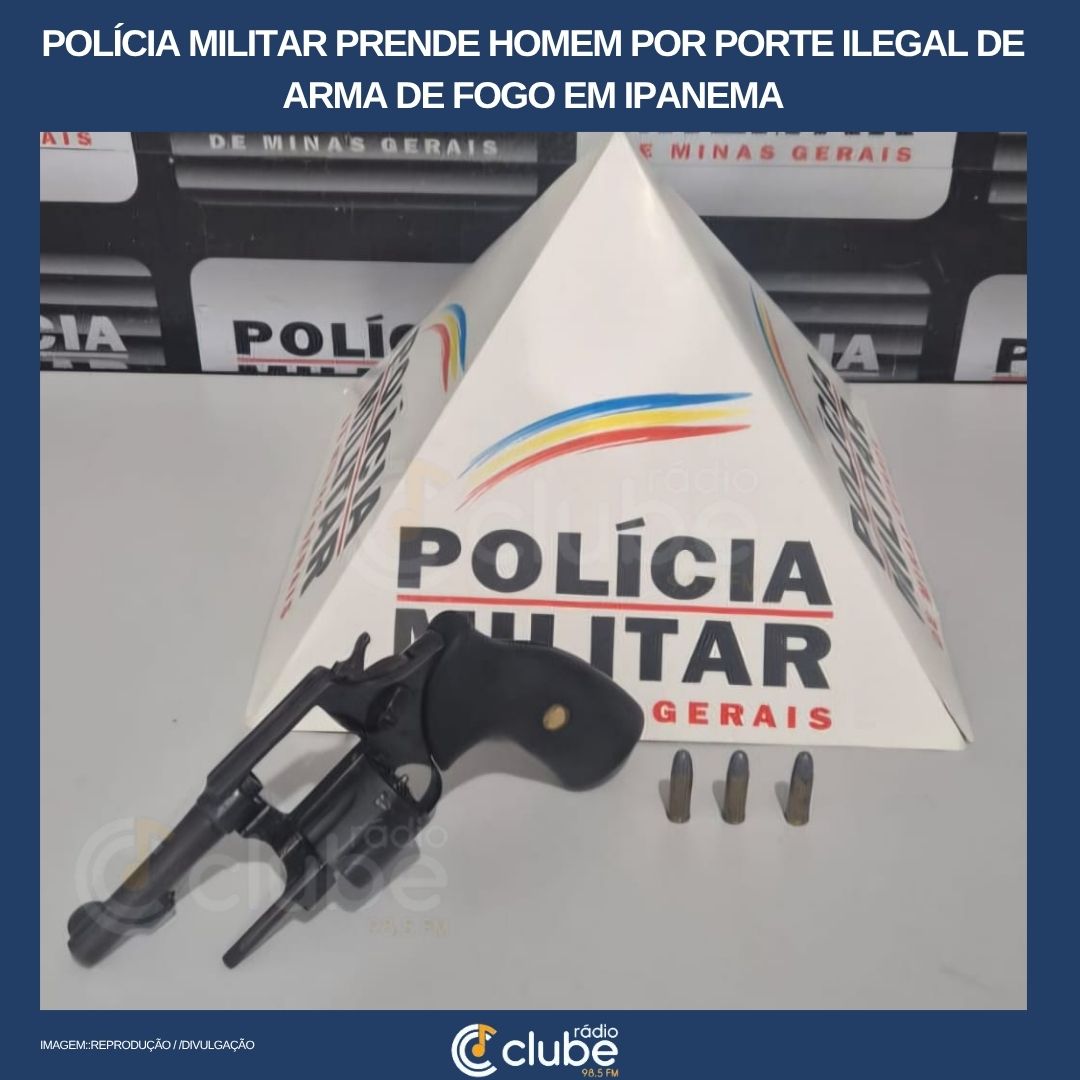 POLÍCIA MILITAR PRENDE HOMEM POR PORTE ILEGAL DE ARMA DE FOGO EM IPANEMA