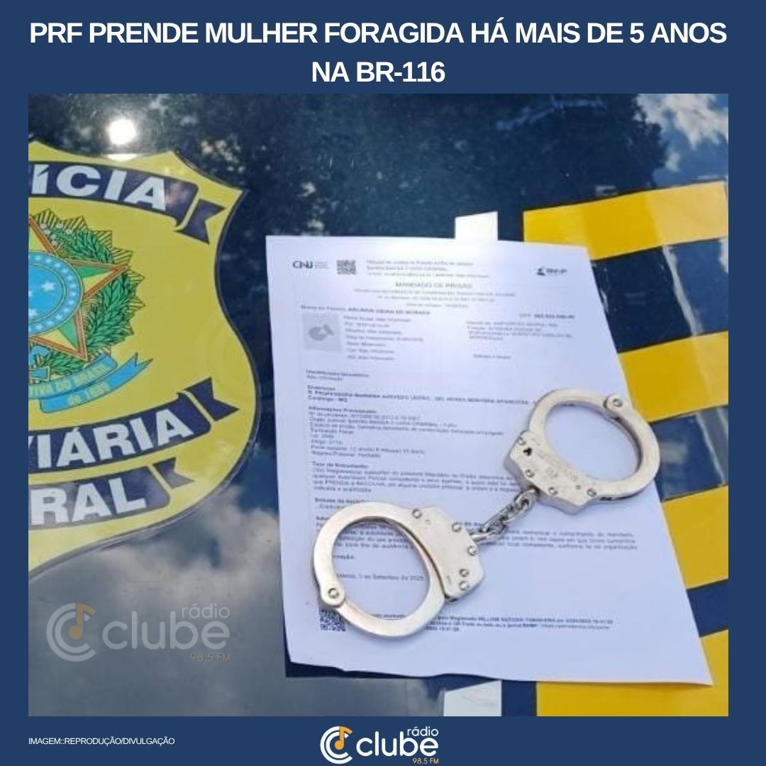 PRF prende mulher foragida há mais de 5 anos na BR-116
