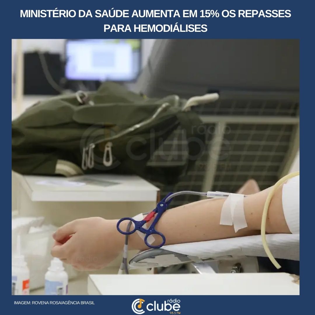 Ministério da Saúde aumenta em 15% os repasses para hemodiálises