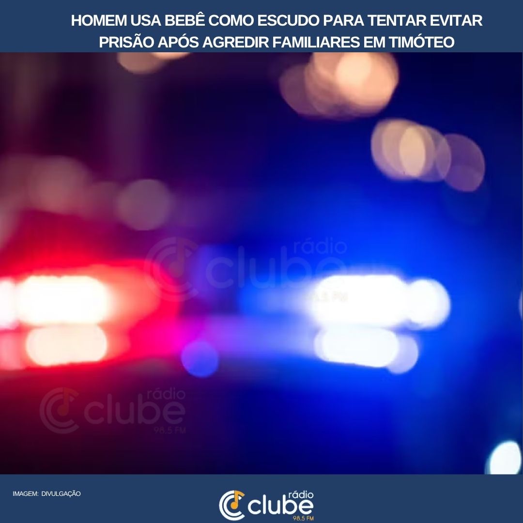 Homem usa bebê como escudo para tentar evitar prisão após agredir familiares em Timóteo