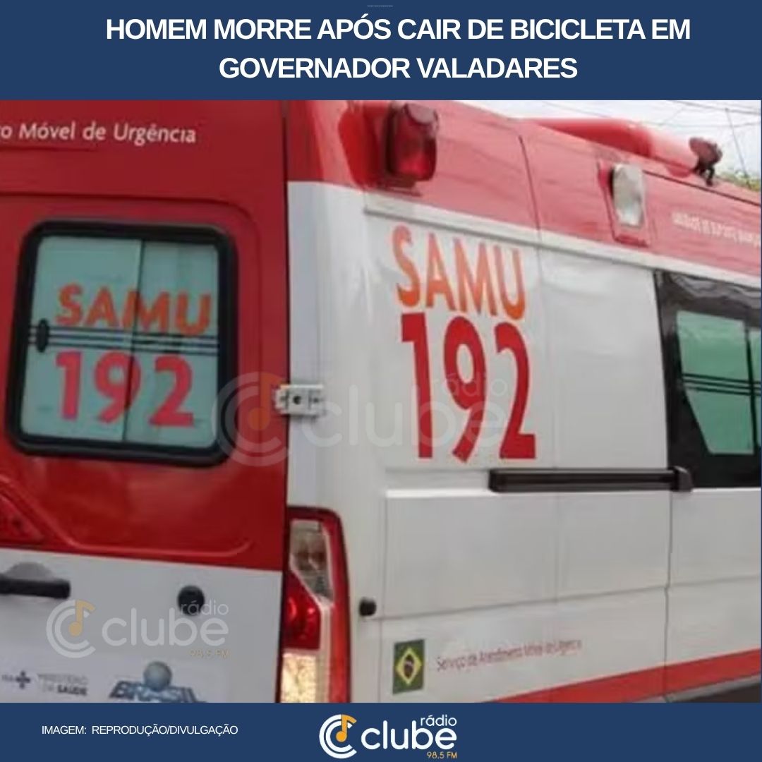 Homem morre após cair de bicicleta em Governador Valadares