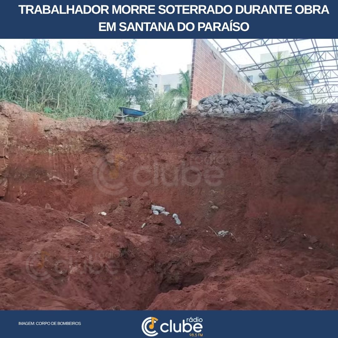 Trabalhador morre soterrado durante obra em Santana do Paraíso