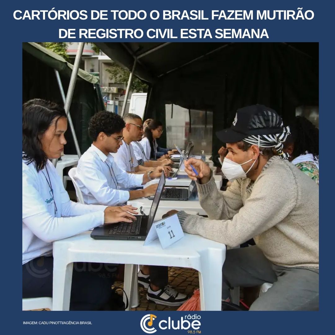 Cartórios de todo o Brasil fazem mutirão de registro civil esta semana