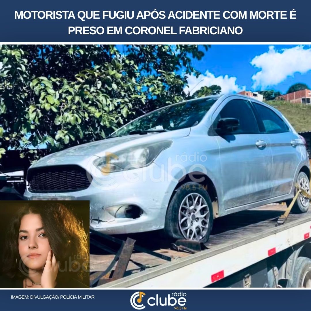 Motorista que fugiu após acidente com morte é preso em Coronel Fabriciano
