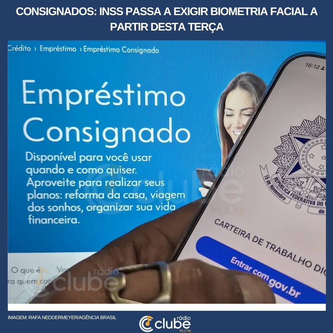 Consignados: INSS passa a exigir biometria facial a partir desta terça