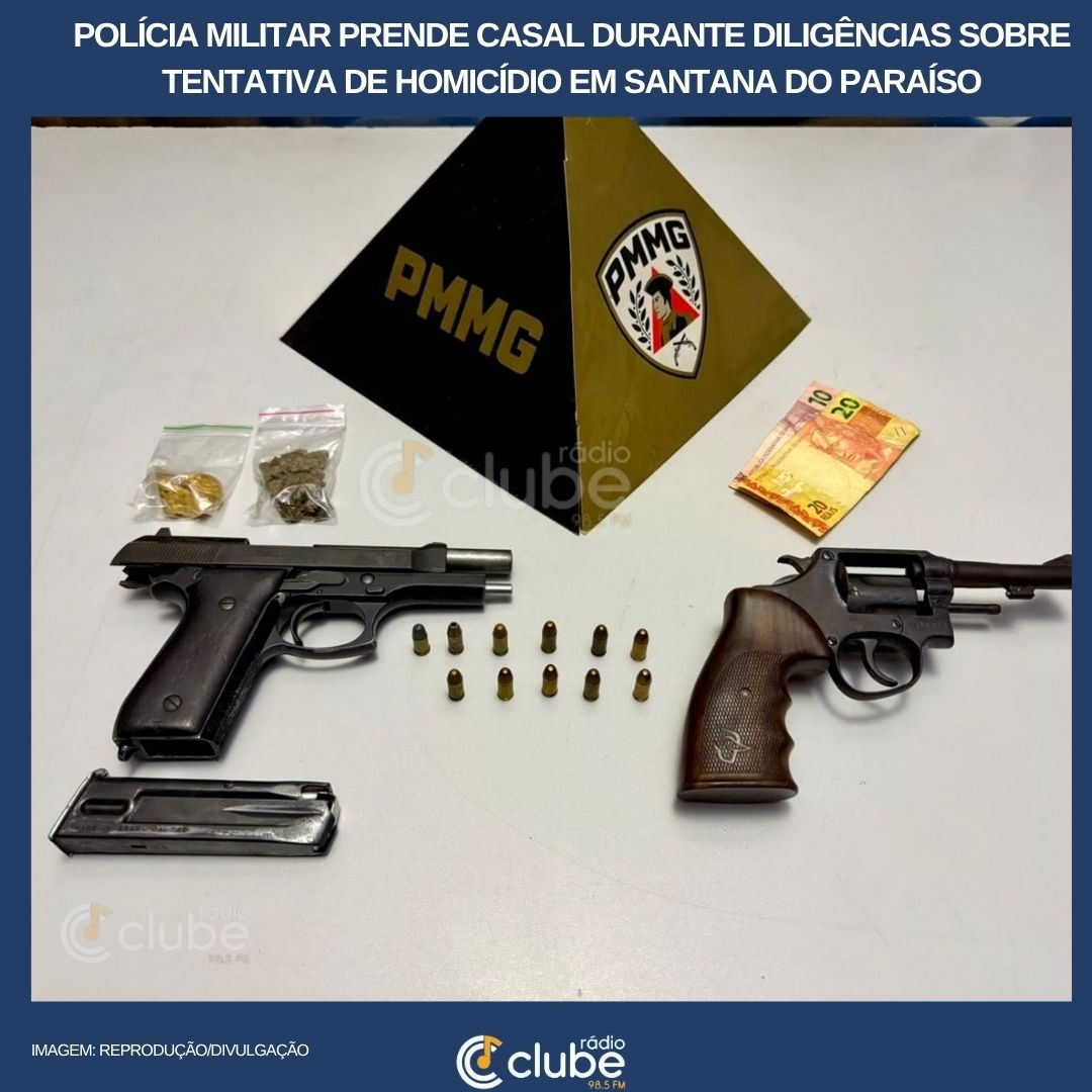 Polícia Militar prende casal durante diligências sobre tentativa de homicídio em Santana do Paraíso