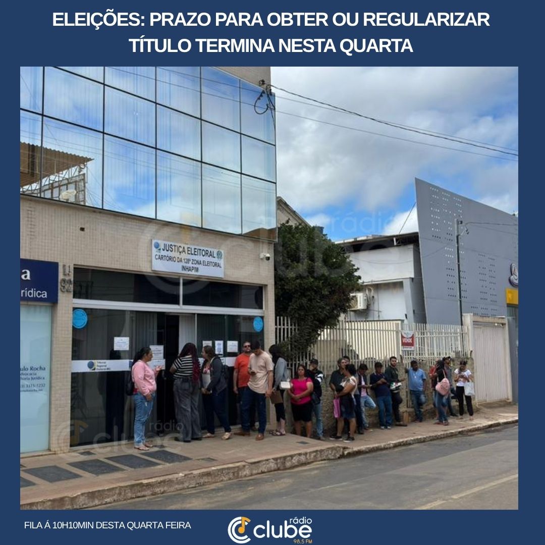 Fila no cartório eleitoral de Inhapim neste último dia para regularização do título