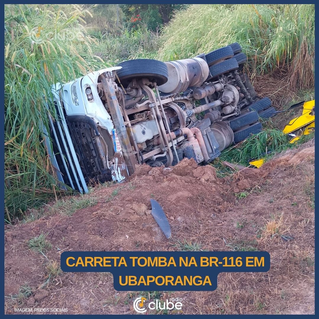 CARRETA TOMBA NA BR-116 EM UBAPORANGA
