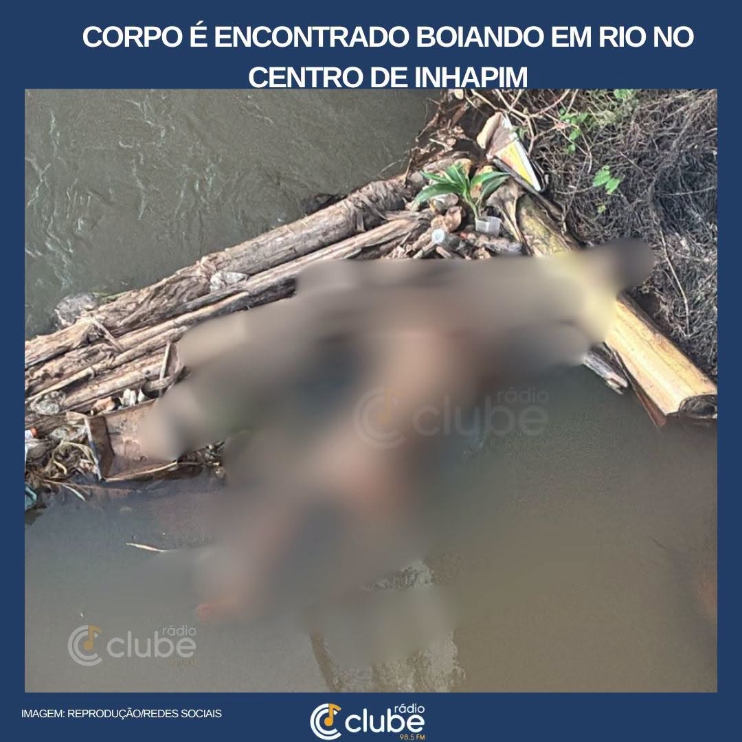 Corpo é encontrado boiando em rio no Centro de Inhapim