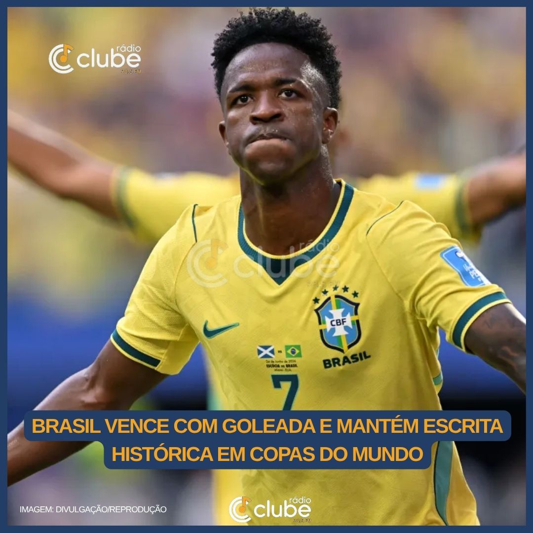 BRASIL VENCE COM GOLEADA E MANTÉM ESCRITA HISTÓRICA EM COPAS DO MUNDO