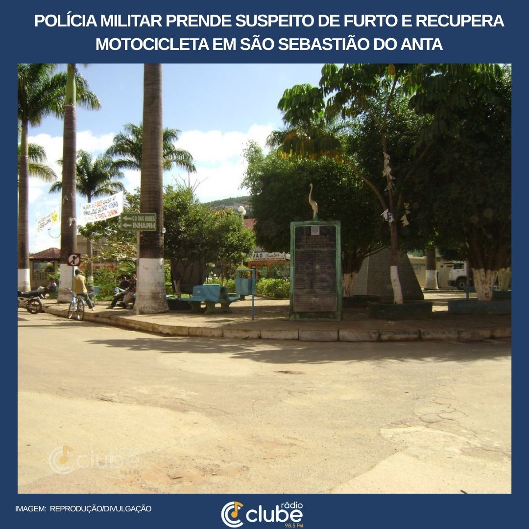 POLÍCIA MILITAR PRENDE SUSPEITO DE FURTO E RECUPERA MOTOCICLETA EM SÃO SEBASTIÃO DO ANTA
