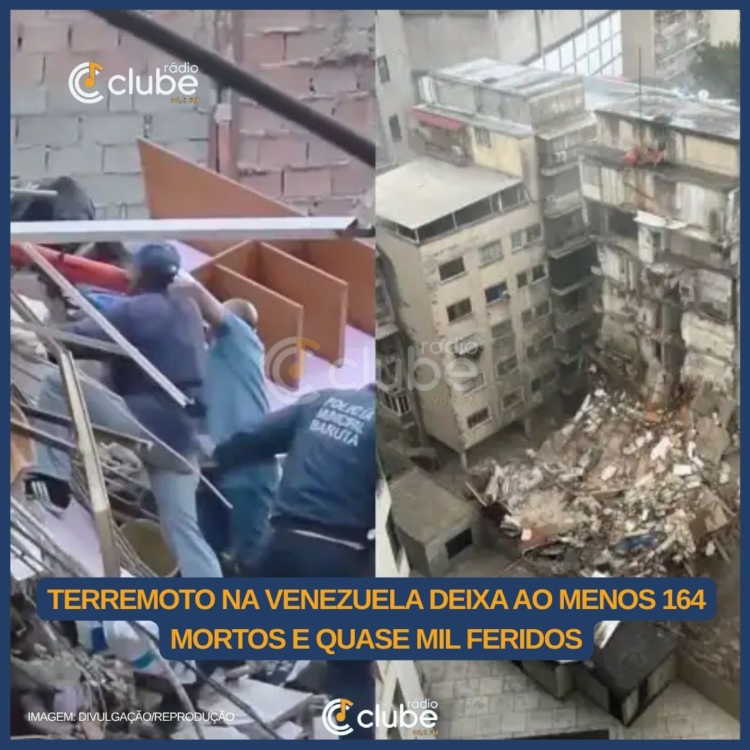 Terremoto na Venezuela deixa ao menos 164 mortos e quase mil feridos