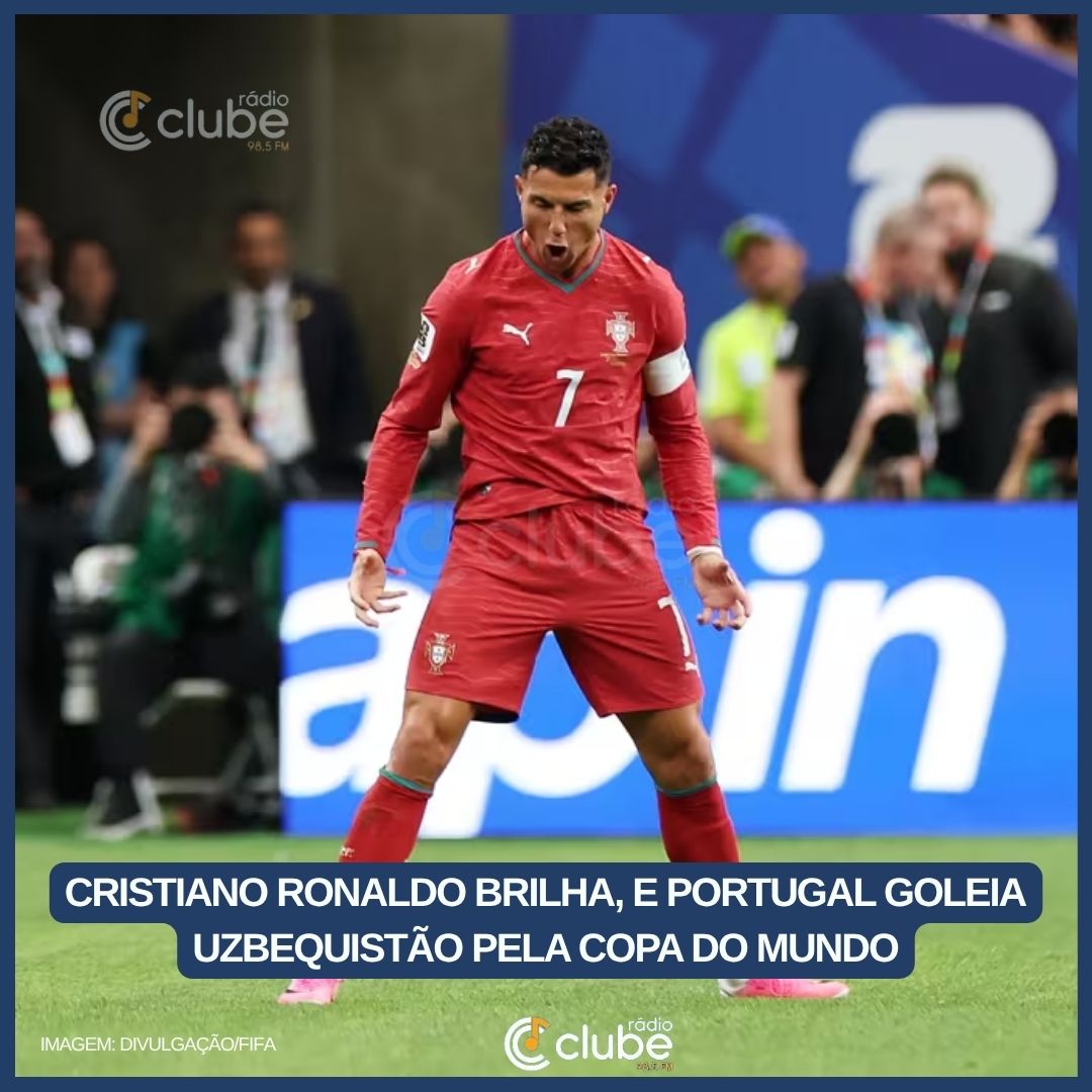 Cristiano Ronaldo brilha, e Portugal goleia Uzbequistão pela Copa do Mundo