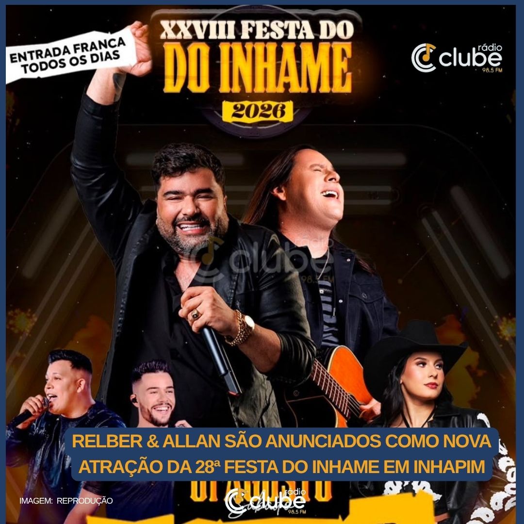 Relber & Allan são anunciados como nova atração da 28ª Festa do Inhame em Inhapim