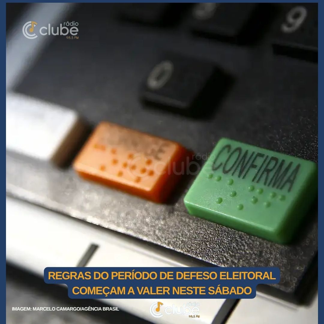 Regras do período de defeso eleitoral começam a valer neste sábado