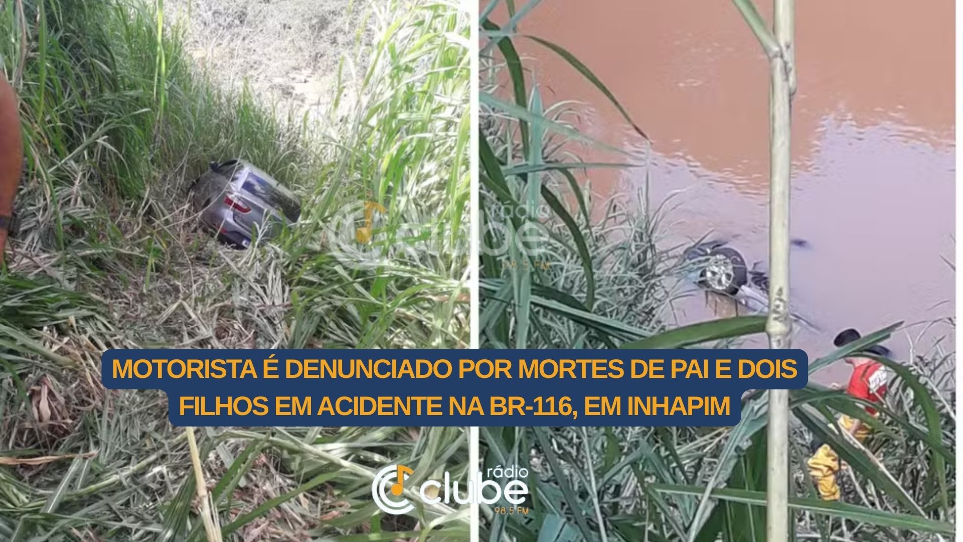 Motorista é denunciado por mortes de pai e dois filhos em acidente na BR-116, em Inhapim