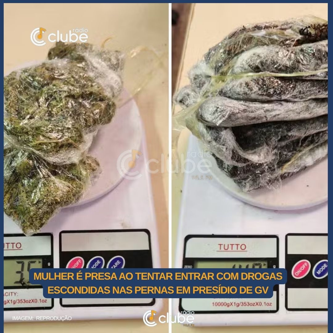 Mulher é presa ao tentar entrar com drogas escondidas nas pernas em presídio de Governador Valadares