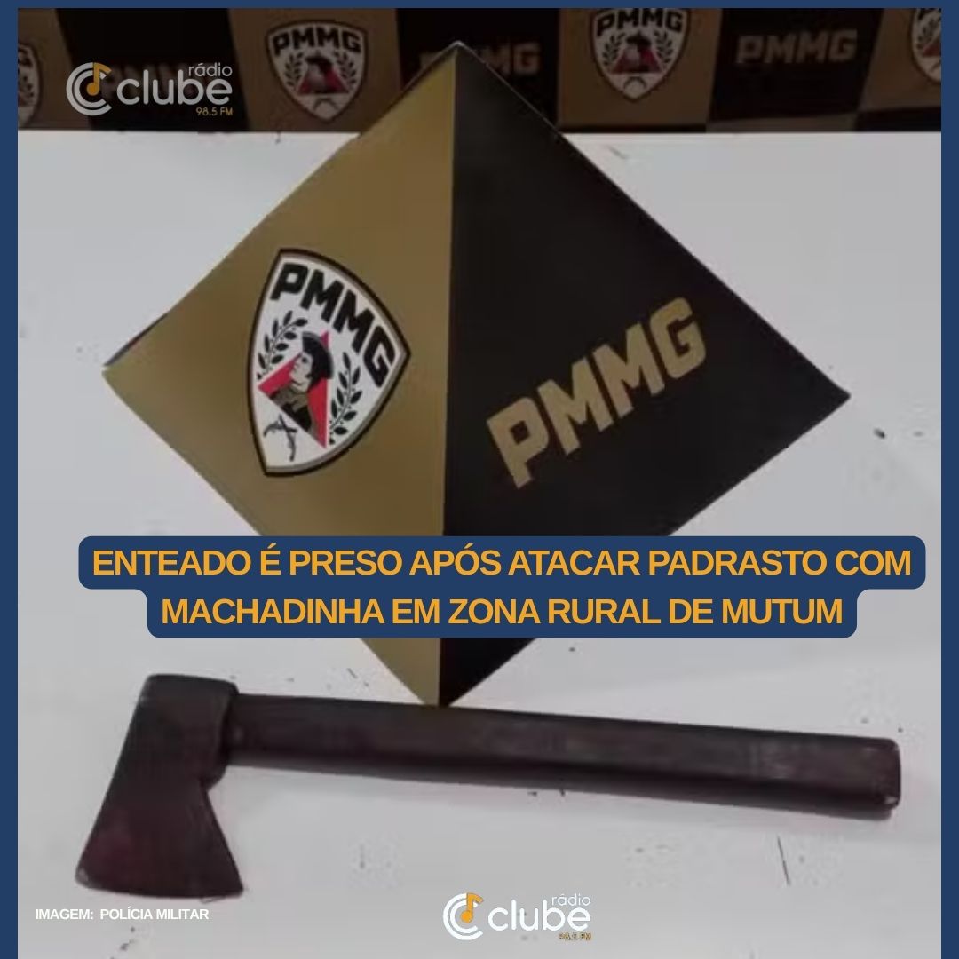 Enteado é preso após atacar padrasto com machadinha em zona rural de Mutum