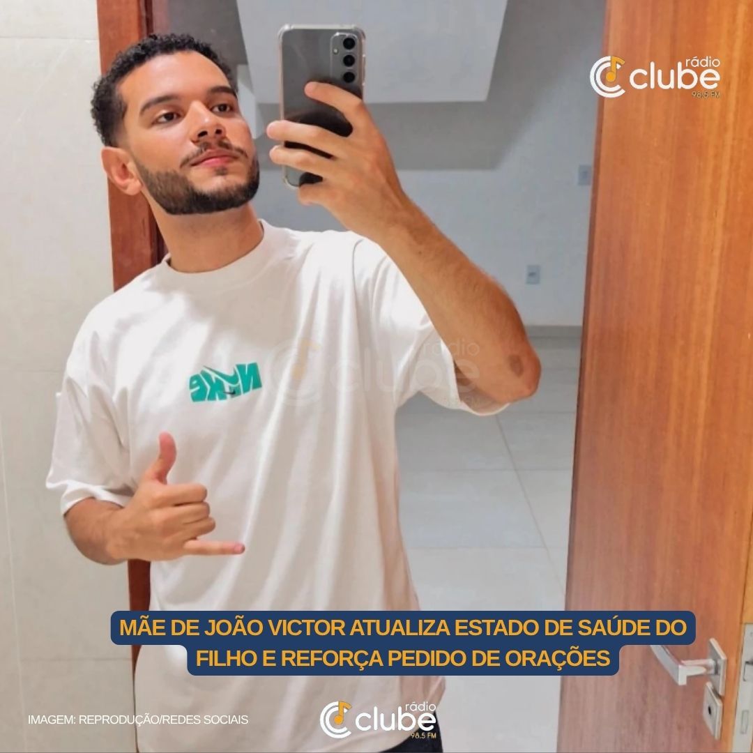 Mãe de João Victor atualiza estado de saúde do filho e reforça pedido de orações