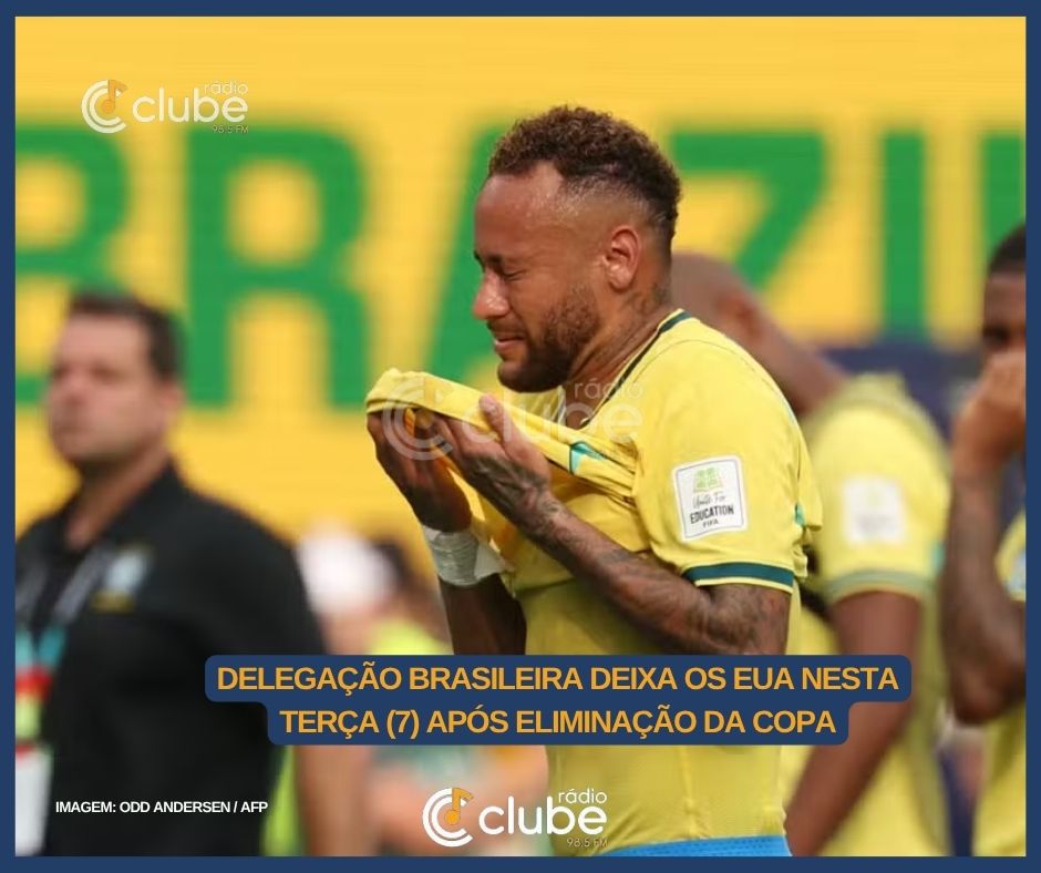 Delegação brasileira deixa os EUA nesta terça (7) após eliminação da Copa