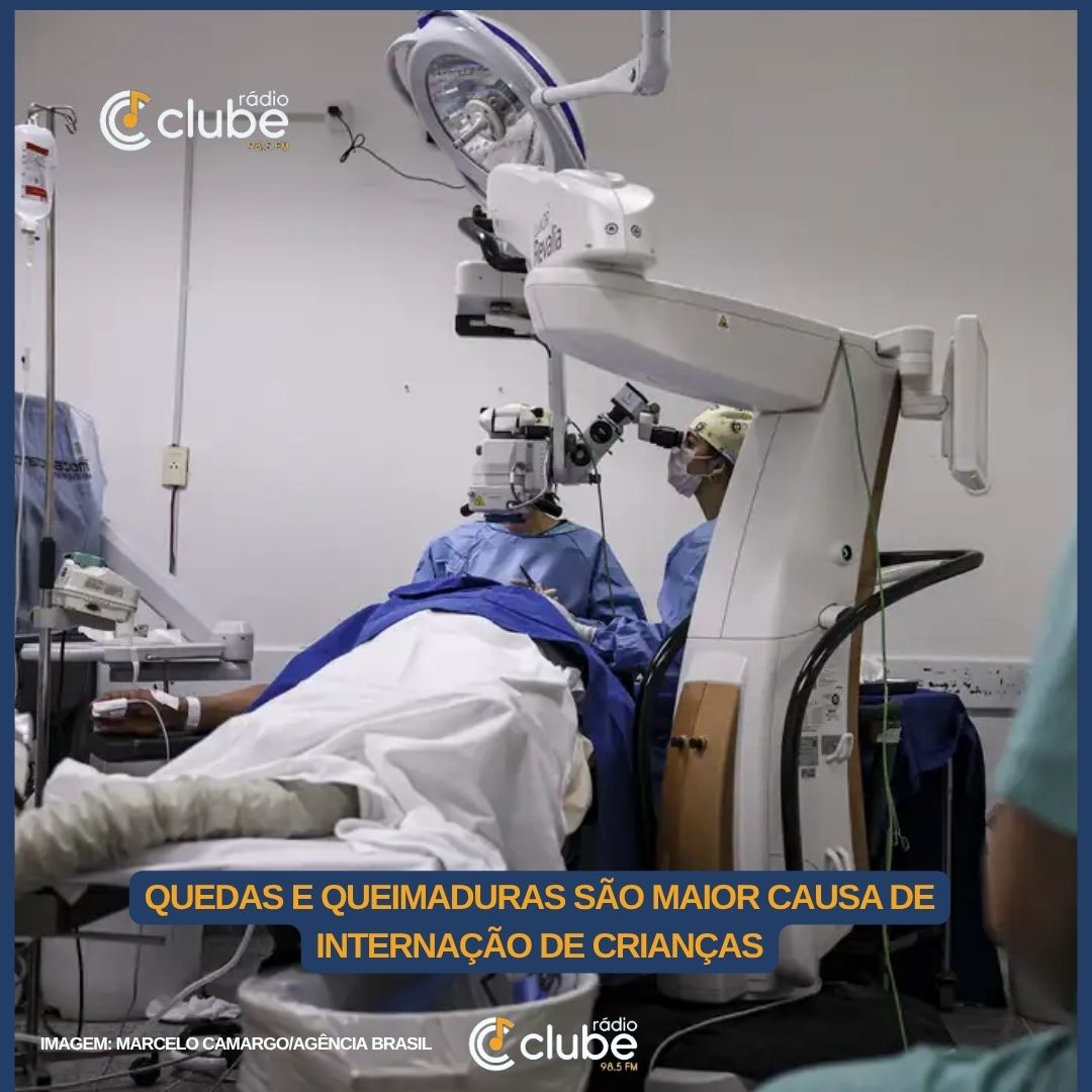 Quedas e queimaduras são maior causa de internação de crianças