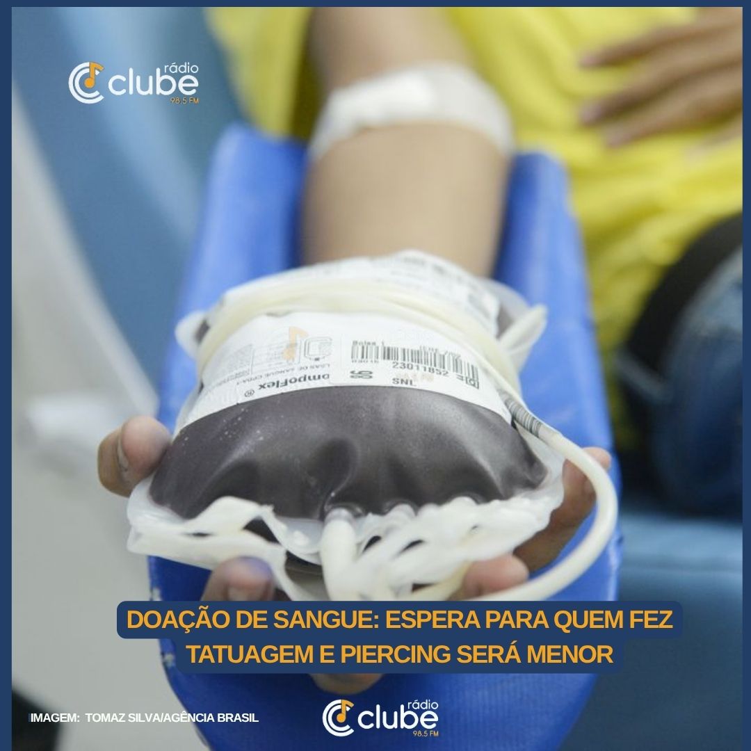 Doação de sangue: espera para quem fez tatuagem e piercing será menor