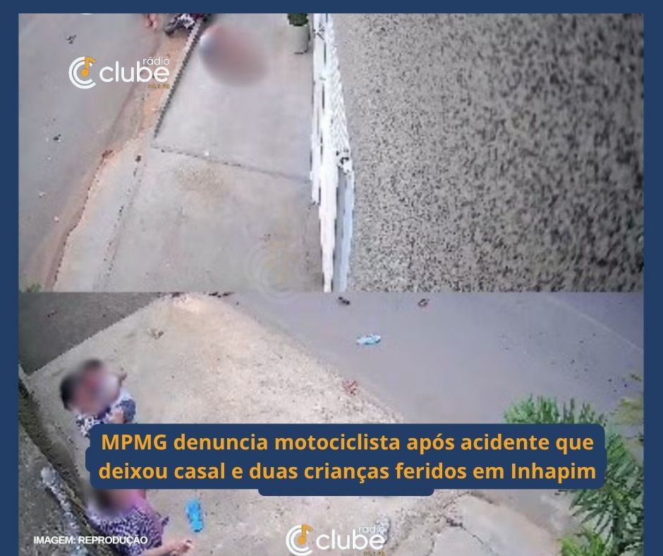 MPMG denuncia motociclista após acidente que deixou casal e duas crianças feridos em Inhapim