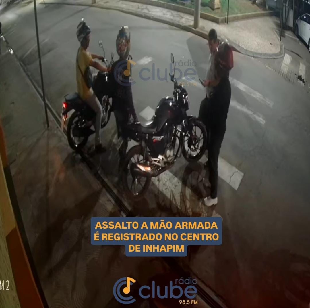 MOTOCICLETA É ROUBADA DURANTE ASSALTO NO CENTRO DE INHAPIM