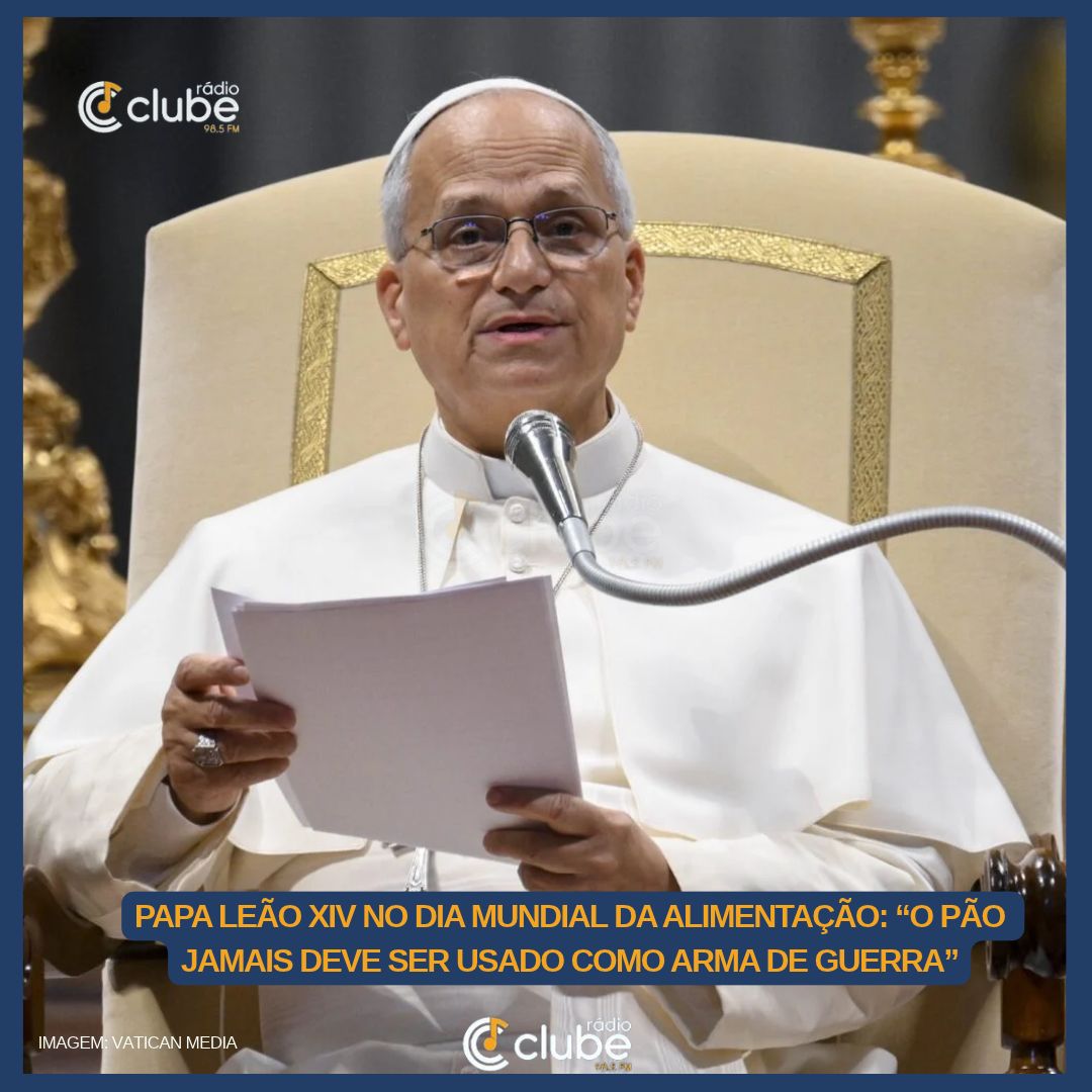 PAPA LEÃO XIV DEFENDE QUE O PÃO JAMAIS SEJA USADO COMO ARMA DE GUERRA