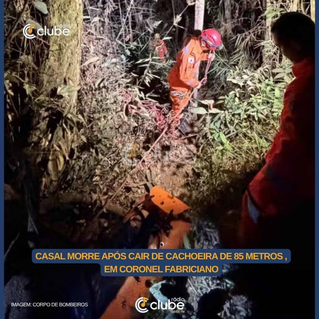 CASAL MORRE APÓS QUEDA DE CACHOEIRA DE 85 METROS EM CORONEL FABRICIANO
