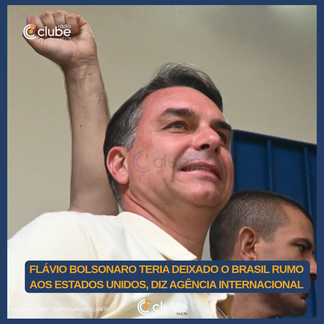 FLÁVIO BOLSONARO TERIA DEIXADO O BRASIL RUMO AOS ESTADOS UNIDOS, DIZ AGÊNCIA INTERNACIONAL