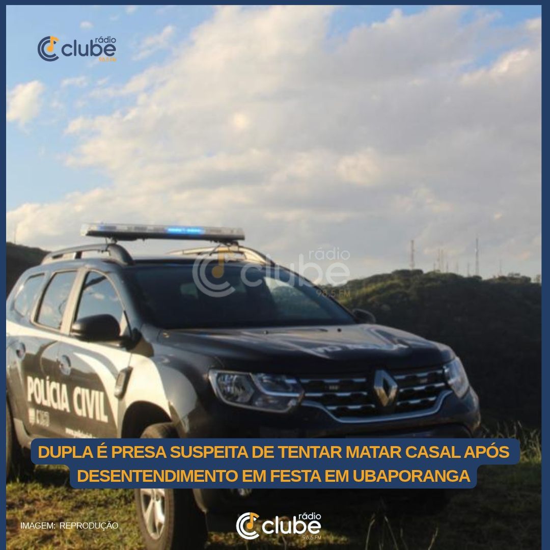 Dois homens são presos suspeitos de tentar matar casal em Ubaporanga